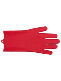 Edco Hunde<2er-Set: Tierpflege-Handschuhe in Rot - (L)32,6 x (B)15,5 cm