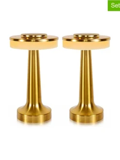 lumisky Tischleuchten<2er-Set: Tischleuchten in Gold - (H)20,5 x Ø 12,3 cm