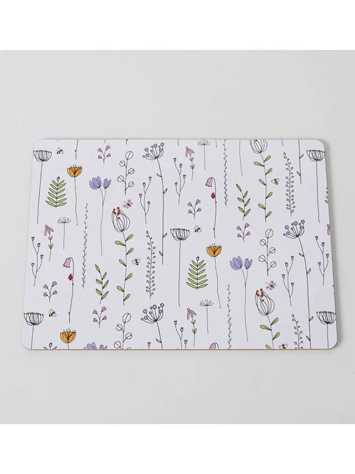 Boltze Tisch- & Küchentextilien<4er-Set: Tischset "Kamilla" in Weiß/ Bunt - (L)30 x (B)40 cm