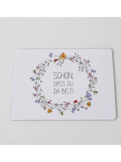 Boltze Tisch- & Küchentextilien<4er-Set: Tischset "Kamilla" in Weiß/ Bunt - (L)30 x (B)40 cm
