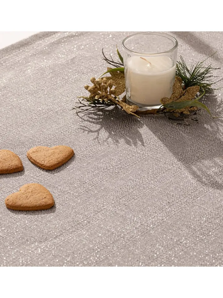 Mint Rugs Tisch- & Küchentextilien<2er-Set: Tischsets "Christmas Evolet" in Hellgrau - (L)50 x (B)40 cm