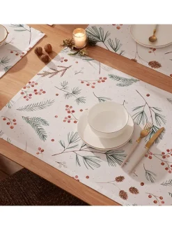 Mint Rugs Tisch- & Küchentextilien<2er-Set: Tischsets "Christmas Bonte" in Weiß/ Grün - (L)50 x (B)40 cm