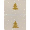 Butter Kings Küchentextilien<2er-Set: Tischsets "Gold tree" in Beige/ Gold - (L)35 x (B)45 cm