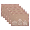 Clayre & Eef Tisch- & Küchentextilien<6er-Set: Tischsets in Beige - (L)22 x (B)48 cm