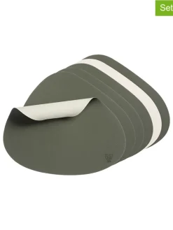 Björn Tisch- & Küchentextilien<6er-Set: Tischsets in Grün/ Creme - (L)44 x (B)37 cm