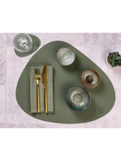 Björn Tisch- & Küchentextilien<6er-Set: Tischsets in Grün/ Creme - (L)44 x (B)37 cm