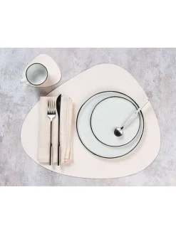 Björn Tisch- & Küchentextilien<6er-Set: Tischsets in Grün/ Creme - (L)44 x (B)37 cm