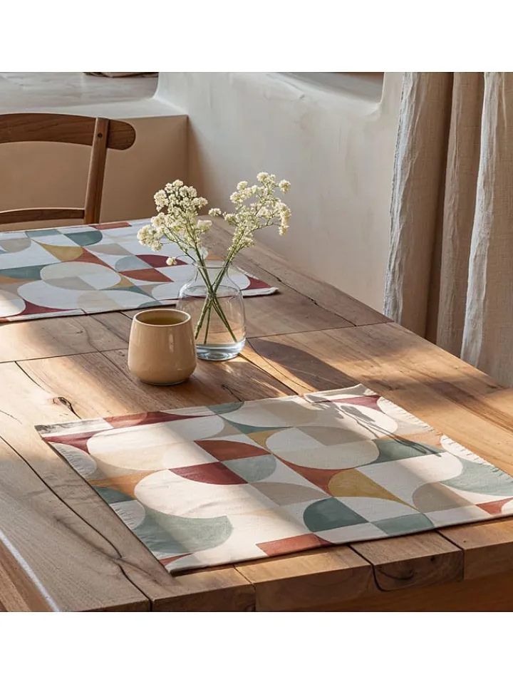 Mint Rugs Tisch- & Küchentextilien<2er-Set: Tischsets "Nagore" in Bunt - (L)50 x (B)40 cm