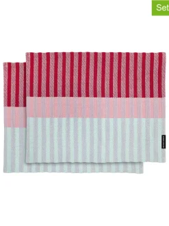 Remember Tisch- & Küchentextilien<2er-Set: Tischsets "Vivi" in Rot/ Rosa/ Mint - (L)43,5 x (B)32 cm
