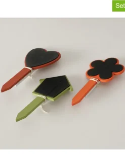 Boltze Wohndekoration<3er-Set: Topfstecker "Bilje" in Orange/ Grün/ Rot - (H)15 cm