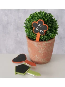 Boltze Wohndekoration<3er-Set: Topfstecker "Bilje" in Orange/ Grün/ Rot - (H)15 cm