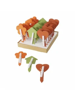 Boltze Wohndekoration<3er-Set: Topfstecker "Bilje" in Orange/ Grün/ Rot - (H)15 cm