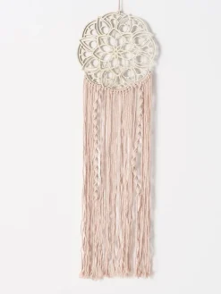 Boltze Wohndekoration<2er-Set: Traumfänger "Chakra" in Beige/ Creme - (H)86 cm
