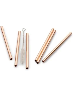 Echtwerk Gedeckter Tisch<6er-Set: Trinkhalme in Kupfer - (H)12 cm