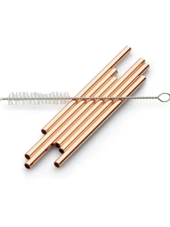 Echtwerk Gedeckter Tisch<6er-Set: Trinkhalme in Kupfer - (H)12 cm