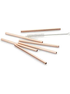 Echtwerk Gedeckter Tisch<6er-Set: Trinkhalme in Kupfer - (H)12 cm