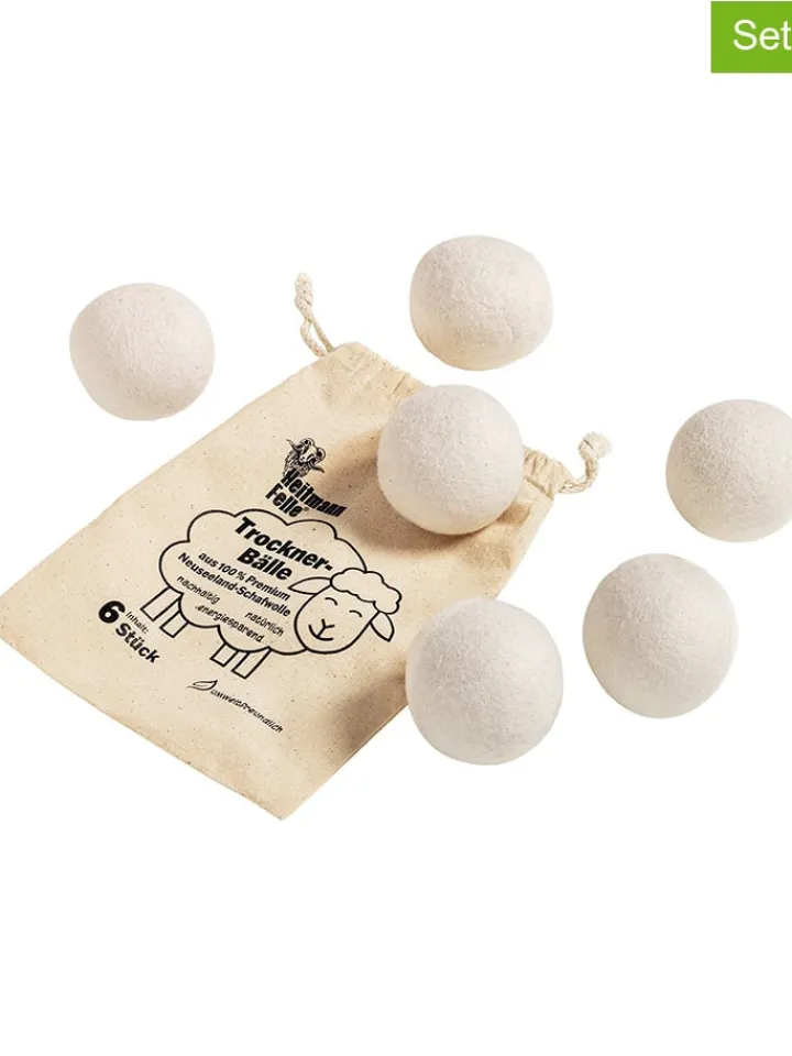 heine home Weitere Haushaltshelfer<6er-Set: Trocknerbälle in Beige - Ø 7,5 cm