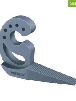 Wenko Weitere Haushaltshelfer<2er-Set: Türstopper "Multi-Stop" in Blaugrau - (B)12 x (H)8 x (T)2,5 cm
