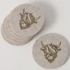 Boltze Aufbewahren & Servieren<6er-Set: Untersetzer "Manzo" in Beige - Ø 10 cm