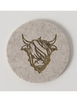 Boltze Aufbewahren & Servieren<6er-Set: Untersetzer "Manzo" in Beige - Ø 10 cm