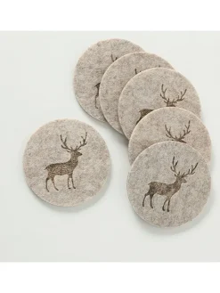 Boltze Aufbewahren & Servieren<2er-Set: Untersetzer "Tjark" in Beige - 2x 6 Stück