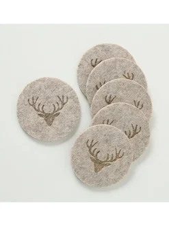 Boltze Aufbewahren & Servieren<2er-Set: Untersetzer "Tjark" in Beige - 2x 6 Stück