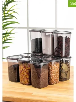 Violeta Home Aufbewahren & Servieren<12er-Set: Vorratsbehälter in Anthrazit - 1,2 l