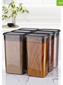 Violeta Home Aufbewahren & Servieren<6er-Set: Vorratsbehälter in Anthrazit - 3,2 l
