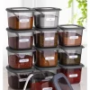 Violeta Home Aufbewahren & Servieren<12er-Set: Vorratsbehälter in Grau - 550 ml