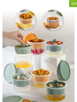 Violeta Home Aufbewahren & Servieren<6er-Set: Vorratsbehälter in Orange/ Grün/ Hellblau - 650 ml