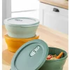 Violeta Home Aufbewahren & Servieren<3er-Set: Vorratsdosen in Orange/ Grün/ Hellblau - (B)18,5 x (H)20 x (T)8 cm