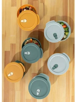Violeta Home Aufbewahren & Servieren<3er-Set: Vorratsdosen in Orange/ Grün/ Hellblau - (B)18,5 x (H)20 x (T)8 cm