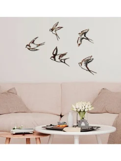 ABERTO DESIGN Wanddekoration<5er-Set: Wanddekore "Birds - 2"