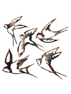 ABERTO DESIGN Wanddekoration<5er-Set: Wanddekore "Birds - 2"