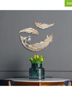 ABERTO DESIGN Wanddekoration<3er-Set: Wanddekore in Beige