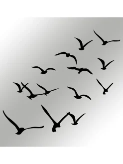 ABERTO DESIGN Wanddekoration<11er-Set: Wanddekore "Migration"
