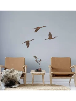 ABERTO DESIGN Wanddekoration<3er-Set: Wanddekore "Rusty Birds"