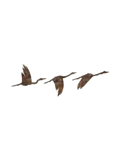 ABERTO DESIGN Wanddekoration<3er-Set: Wanddekore "Rusty Birds"