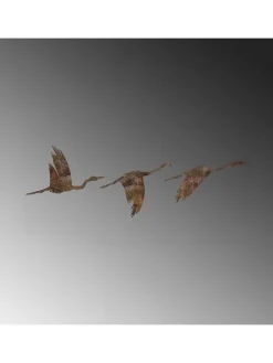 ABERTO DESIGN Wanddekoration<3er-Set: Wanddekore "Rusty Birds"