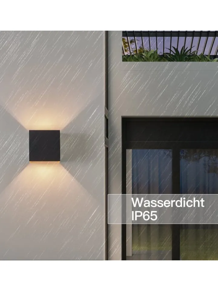 ZMH Wandleuchten<4er-Set Wandleuchte LED 1-flammige G9 in schwarzgold 3000K warmweiß IP65