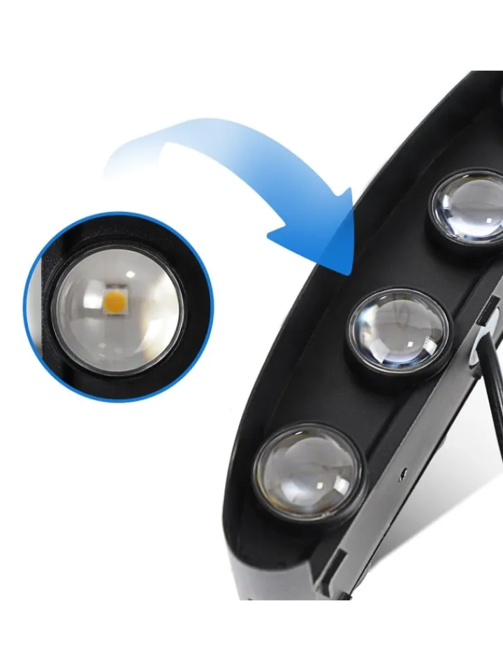 ZMH Wandleuchten<2er-Set Wandleuchte LED in schwarz Modern warmweiß 7W IP65 Up Down L 22cm