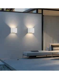 ZMH Wandleuchten<4er-Set Wandleuchte LED 5W in weiß modern 3000K warmweiß IP65