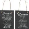 Boltze Wanddekoration<2er-Set: Wandschilder "Rezept" in Schwarz - (B)15 x (H)20 cm