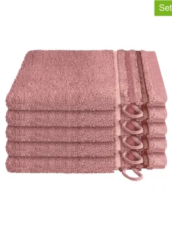 Schiesser Badtextilien<5er-Set: Waschhandschuhe "Skyline" in Rosa