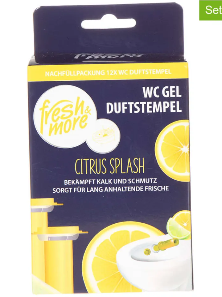 Fresh & More Putz- & Waschutensilien<4er-Set: WC-Duftstempel "Citrus Splash", je 2x 42 ml