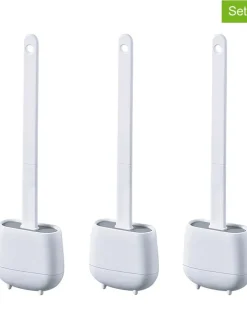 Joybos Badaccessoires<3er-Set: WC-Garnituren in Weiß - (B)11 x (H)36 x (T)3,5 cm