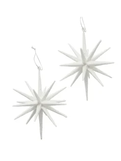 Boltze Weihnachtsschmuck<2er-Set: Weihnachtsanhänger "Tove" in Weiß - Ø 15 cm