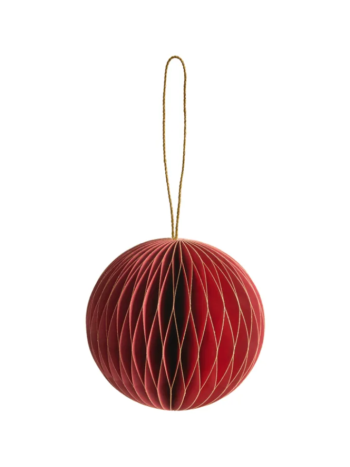 Beliani Künstliche Weihnachtsbäume<18er-Set Weihnachtsbaumkugeln SUSA in Rot