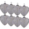 Beliani Künstliche Weihnachtsbäume<8er-Set Weihnachtsbaumkugeln FERIABLE in Grau/Gold/Silber