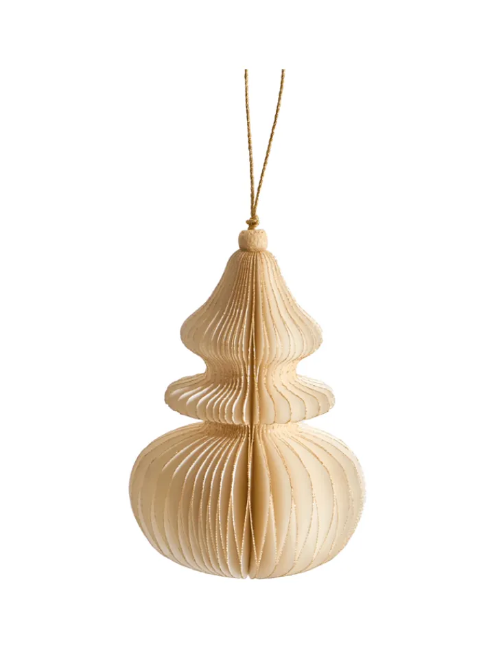 Beliani Künstliche Weihnachtsbäume<20er-Set Weihnachtsbaumkugeln ALTAELVA in Beige